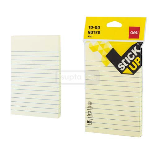 DELI-დელი ჩასანიშნი წებოვანი ხაზიანი ფურცლები 100ფ 152*101მმ EA00752